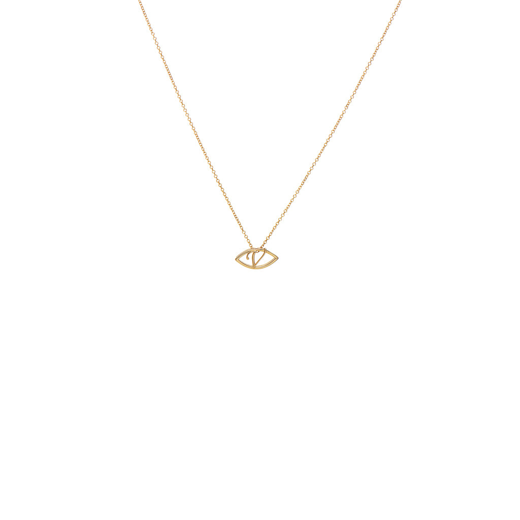 Initial V Necklace