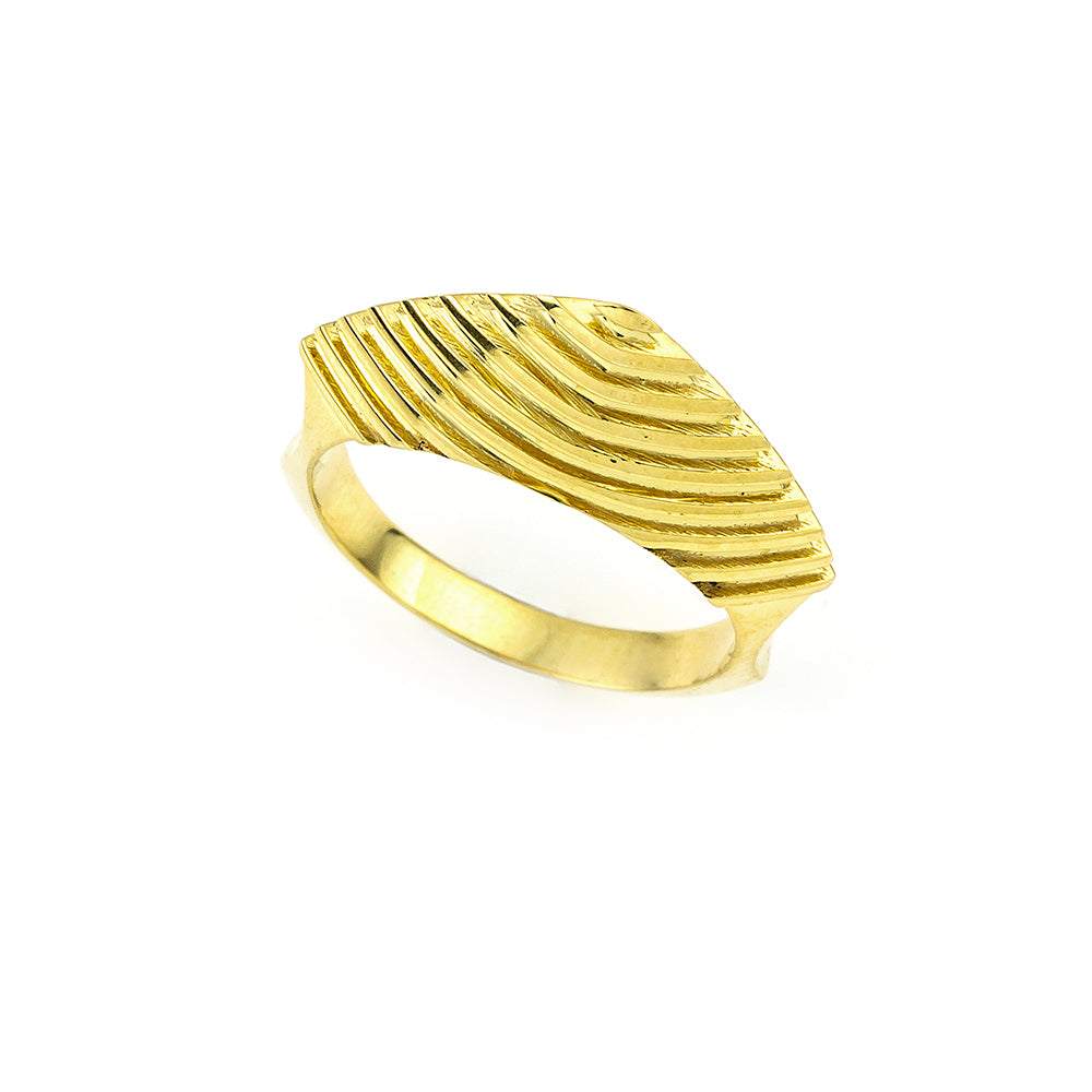 Gold Pyramid Ring