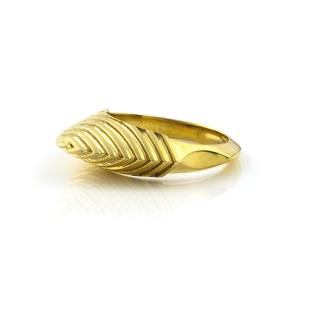 Gold Pyramid Ring